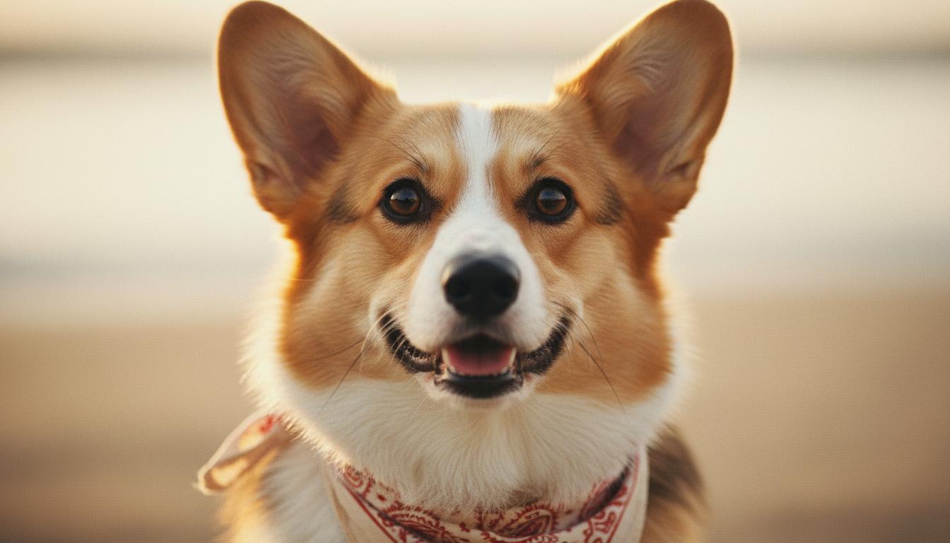 Cute dog closeup